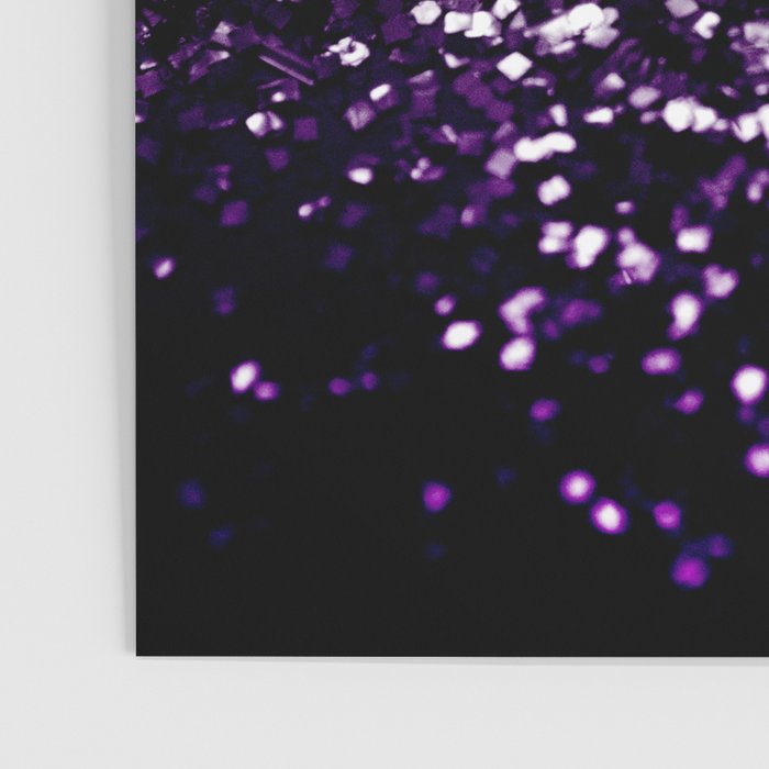 Dark Night Purple Black Silver Glitter #1 (Faux Glitter) #shiny #decor #art #society6 Poster Gallery Image 3
