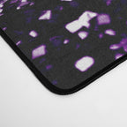 Dark Night Purple Black Silver Glitter #1 (Faux Glitter) #shiny #decor #art #society6 Desk Mat Gallery Image 4