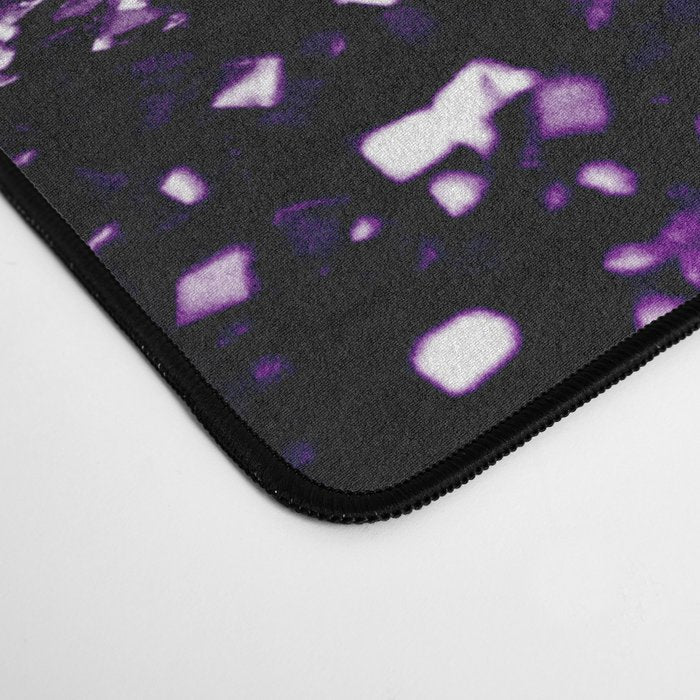 Dark Night Purple Black Silver Glitter #1 (Faux Glitter) #shiny #decor #art #society6 Desk Mat Gallery Image 4