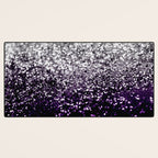 Dark Night Purple Black Silver Glitter #1 (Faux Glitter) #shiny #decor #art #society6 Desk Mat Gallery Image 3