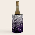 Dark Night Purple Black Silver Glitter #1 (Faux Glitter) #shiny #decor #art #society6 Wine Chiller Gallery Image 3
