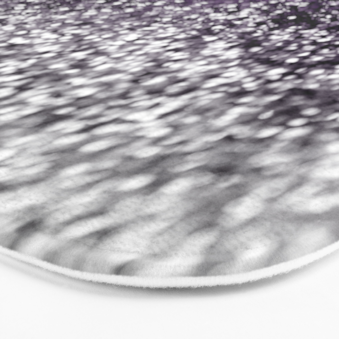 Dark Night Purple Black Silver Glitter #1 (Faux Glitter) #shiny #decor #art #society6 Bath Mat Gallery Image 3
