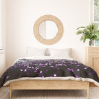 Dark Night Purple Black Silver Glitter #1 (Faux Glitter) #shiny #decor #art #society6 Duvet Cover Gallery Image 3