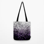 Dark Night Purple Black Silver Glitter #1 (Faux Glitter) #shiny #decor #art #society6 Tote Bag Gallery Image 2