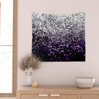 Dark Night Purple Black Silver Glitter #1 (Faux Glitter) #shiny #decor #art #society6 Wall Tapestry Gallery Image 2