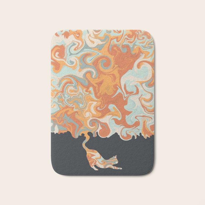 Rainbow cat 4 yoga meow Bath Mat Gallery Image 1