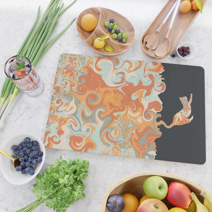 Rainbow cat 4 yoga meow Cutting Board Gallery Image 2