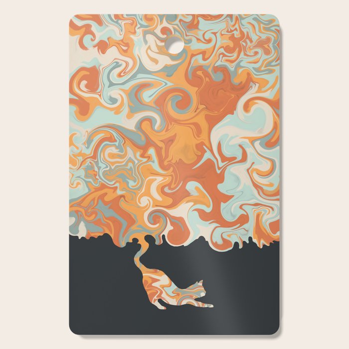 Rainbow cat 4 yoga meow Cutting Board Gallery Image 1
