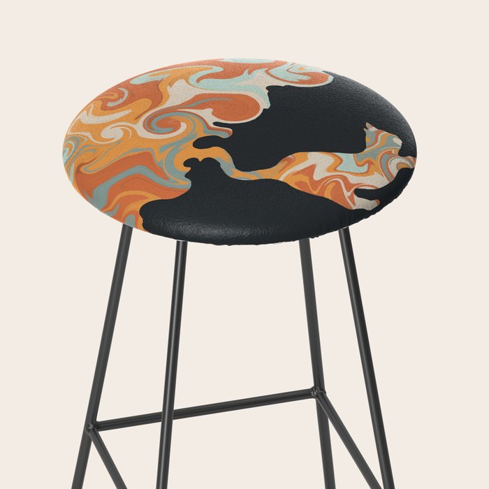 Rainbow cat 4 yoga meow Stool Gallery Image 2
