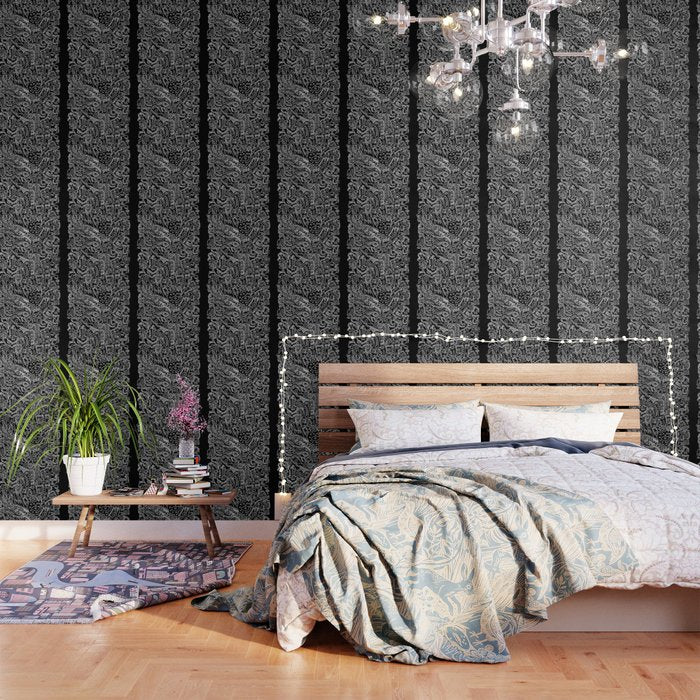 Black and White Street Art Tribal Graffiti Wallpaper Gallery Image 3