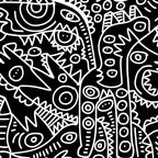 Black and White Street Art Tribal Graffiti Coffee Mug Gallery Image 2