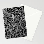 Black and White Street Art Tribal Graffiti Stationery Card Gallery Image 2