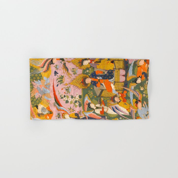 (Book of omens) Angels bow before Adam and Eve in Paradise Islamic Antique Art  Bath Towel Gallery Image 1