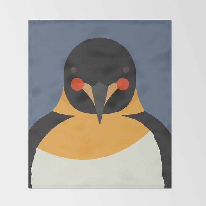 Emperor Penguin, Animal Portrait Throw Blanket Gallery Image 2