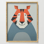 Whimsy Tiger, Animal Portrait Serving Tray Gallery Image 1