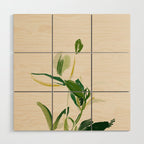 Plants In Summer Beige. Wood Wall Art Gallery Image 1