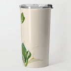 Plants In Summer Beige. Travel Mug Gallery Image 2