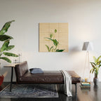 Plants In Summer Beige. Wood Wall Art Gallery Image 2