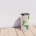 Plants In Summer Beige. Travel Mug Gallery Image 4