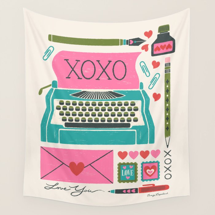 Vintage Mid-Century Stationery Wall Tapestry Gallery Image 4