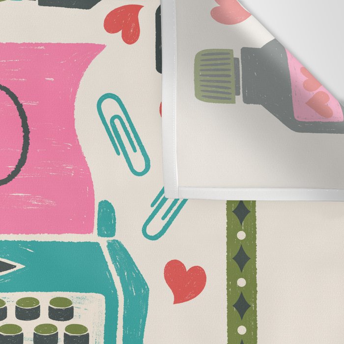 Vintage Mid-Century Stationery Wall Tapestry Gallery Image 3