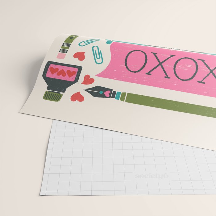 Vintage Mid-Century Stationery Wrapping Paper Gallery Image 2