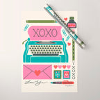 Vintage Mid-Century Stationery Wrapping Paper Gallery Image 1