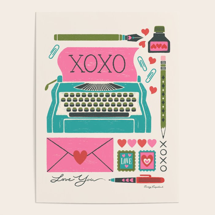 Vintage Mid-Century Stationery Poster Gallery Image 4