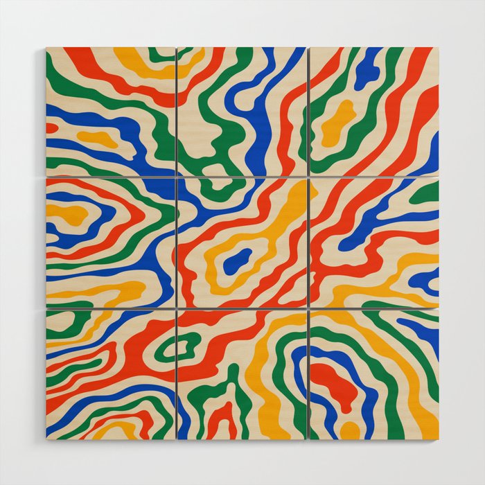 Electric Waves Wood Wall Art Gallery Image 1