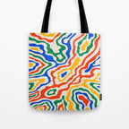 Electric Waves Tote Bag Gallery Image 1