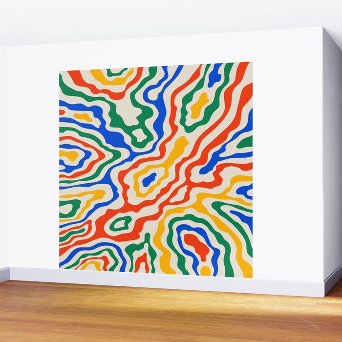 Electric Waves Wall Mural Gallery Image 2