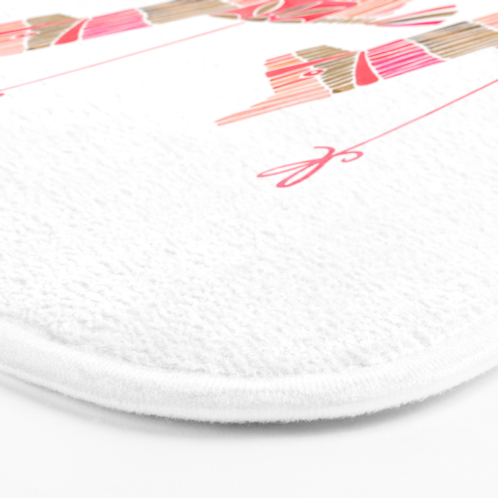 Mexican Donkey PinÌata - Pink & Rose Gold Palette Bath Mat Gallery Image 3