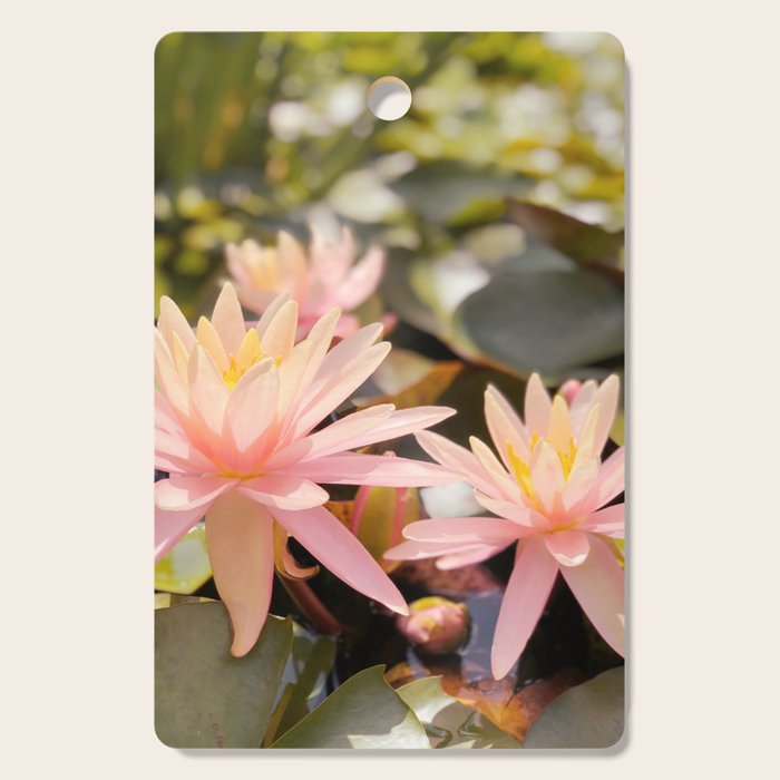 Pink Water Lily Cutting Board Gallery Image 1