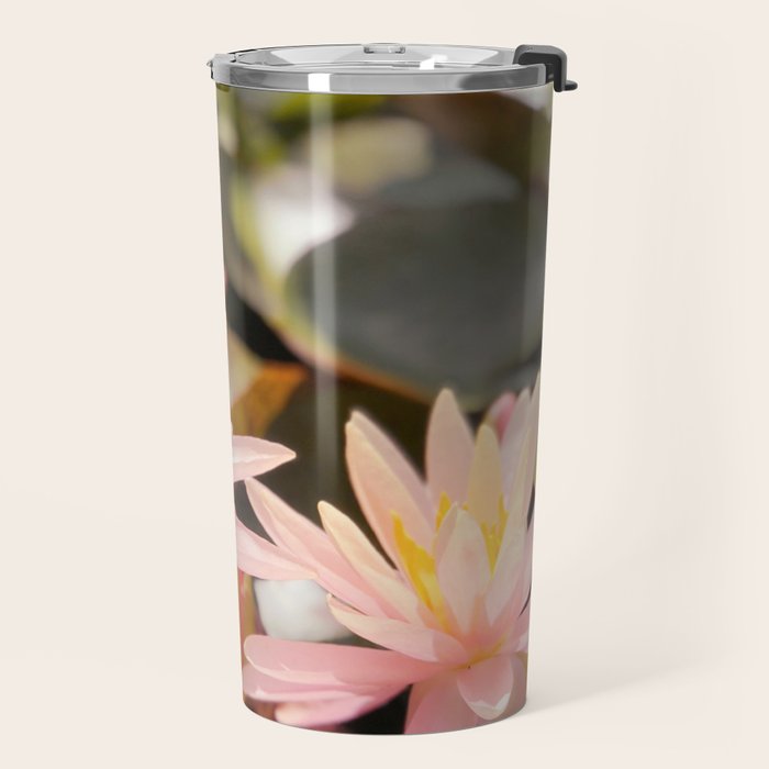 Pink Water Lily Travel Mug Gallery Image 2