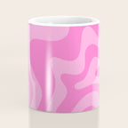Retro Liquid Swirl Abstract Pattern in Double Y2K Pink Coffee Mug Gallery Image 4