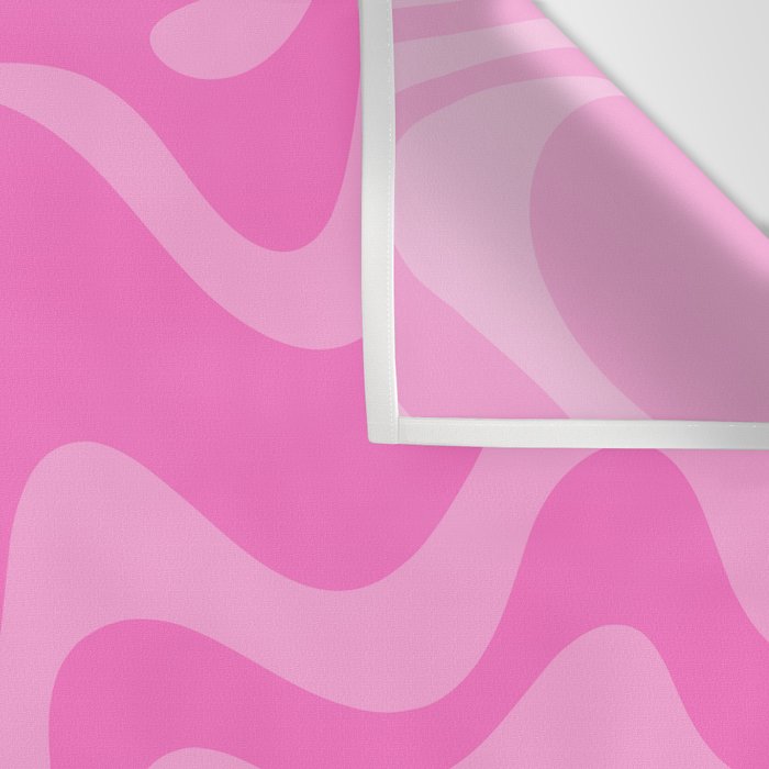 Retro Liquid Swirl Abstract Pattern in Double Y2K Pink Wall Tapestry Gallery Image 3