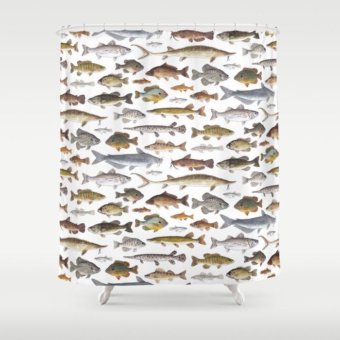 Southeast Freshwater Fish Shower Curtain Gallery Image 1