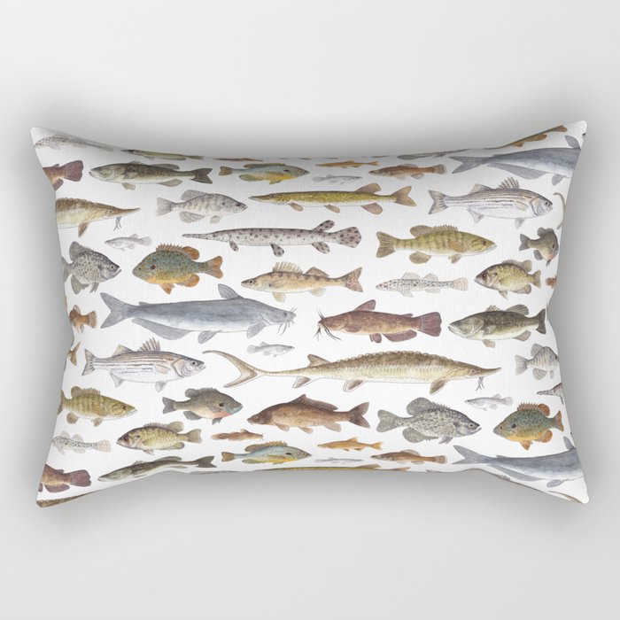 Southeast Freshwater Fish Rectangular Pillow Gallery Image 2