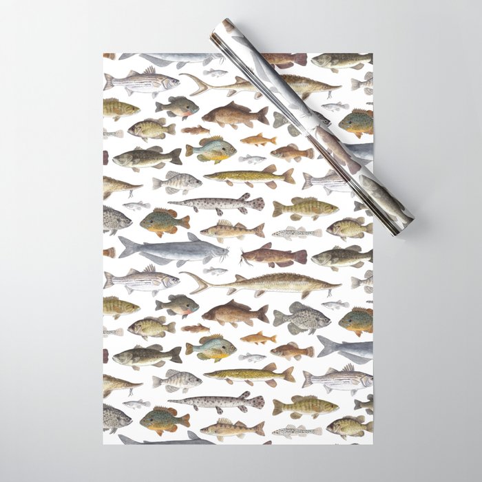 Southeast Freshwater Fish Wrapping Paper Gallery Image 1