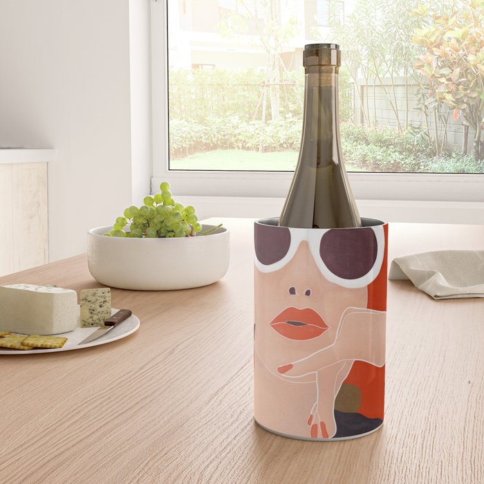 Colorful Woman Portrait Wine Chiller Gallery Image 4