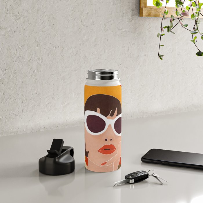 Colorful Woman Portrait Water Bottle Gallery Image 4