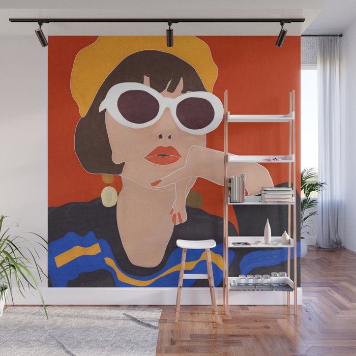 Colorful Woman Portrait Wall Mural Gallery Image 1