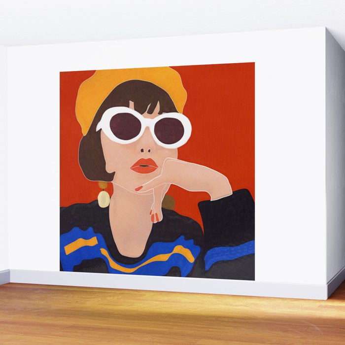 Colorful Woman Portrait Wall Mural Gallery Image 2