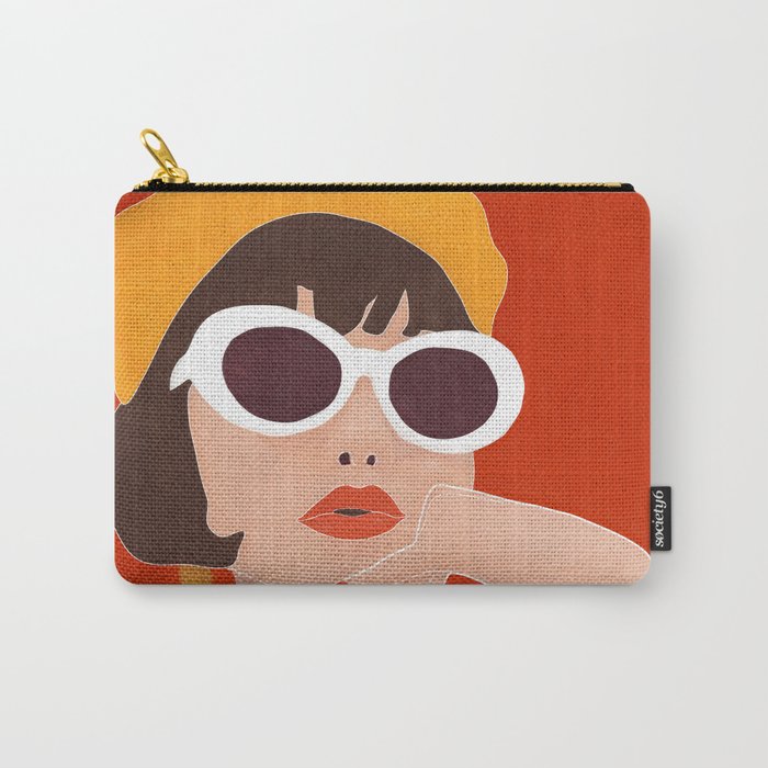 Colorful Woman Portrait Carry All Pouch Gallery Image 1