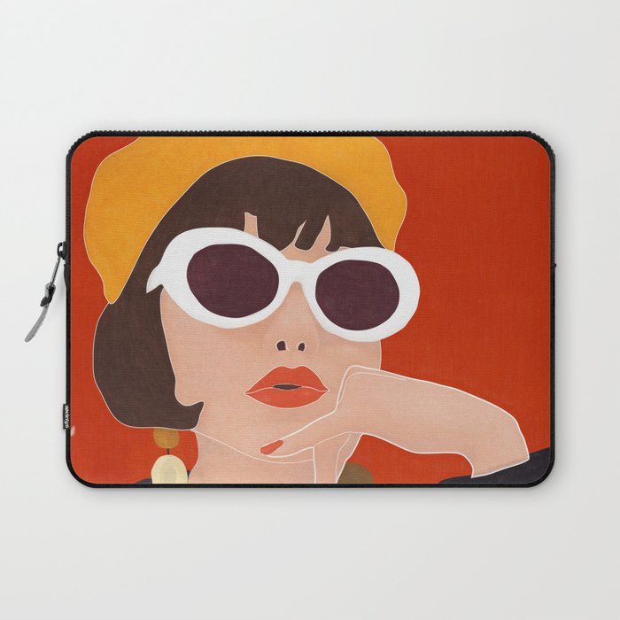 Colorful Woman Portrait Laptop Sleeve Gallery Image 1