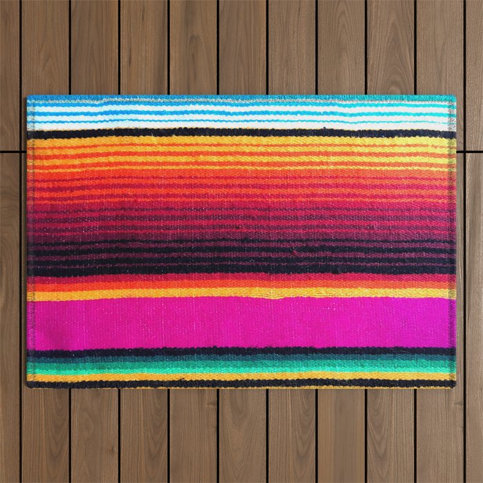 Magenta Sky Serape Outdoor Rug Gallery Image 1