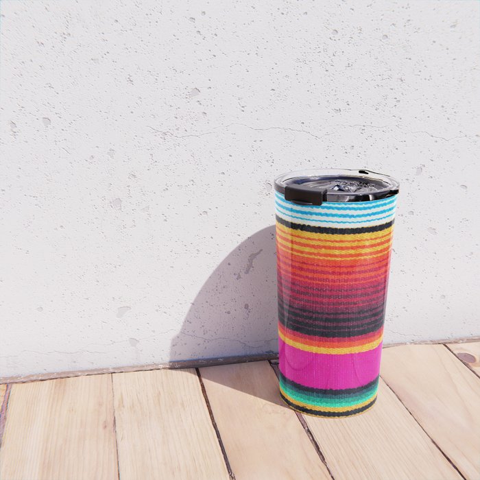 Magenta Sky Serape Travel Mug Gallery Image 4
