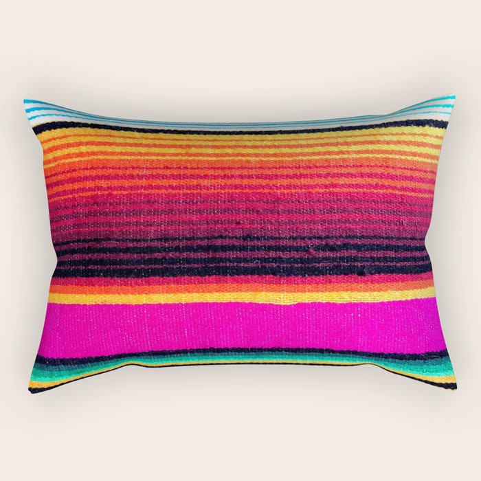 Magenta Sky Serape Rectangular Pillow Gallery Image 2