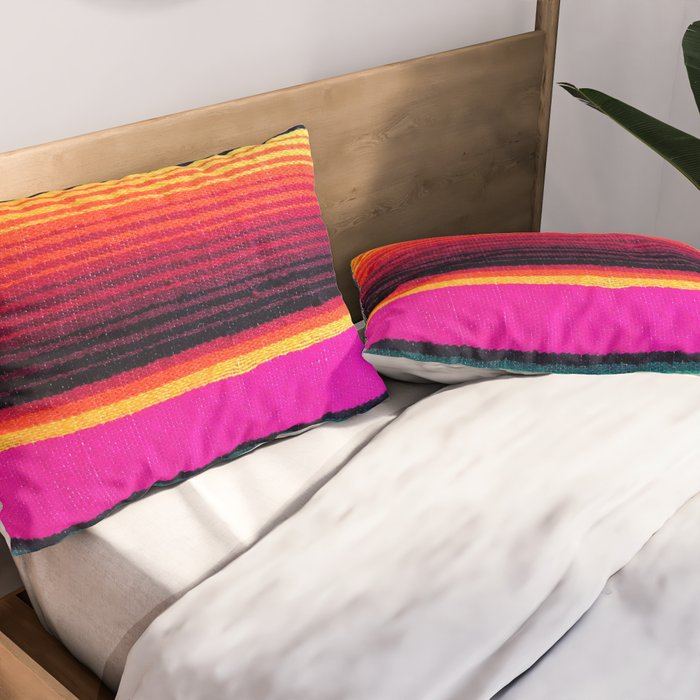 Magenta Sky Serape Pillow Sham Gallery Image 2