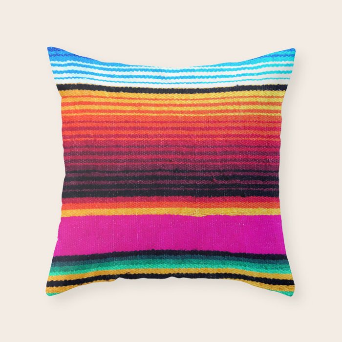 Magenta Sky Serape Throw Pillow Gallery Image 6